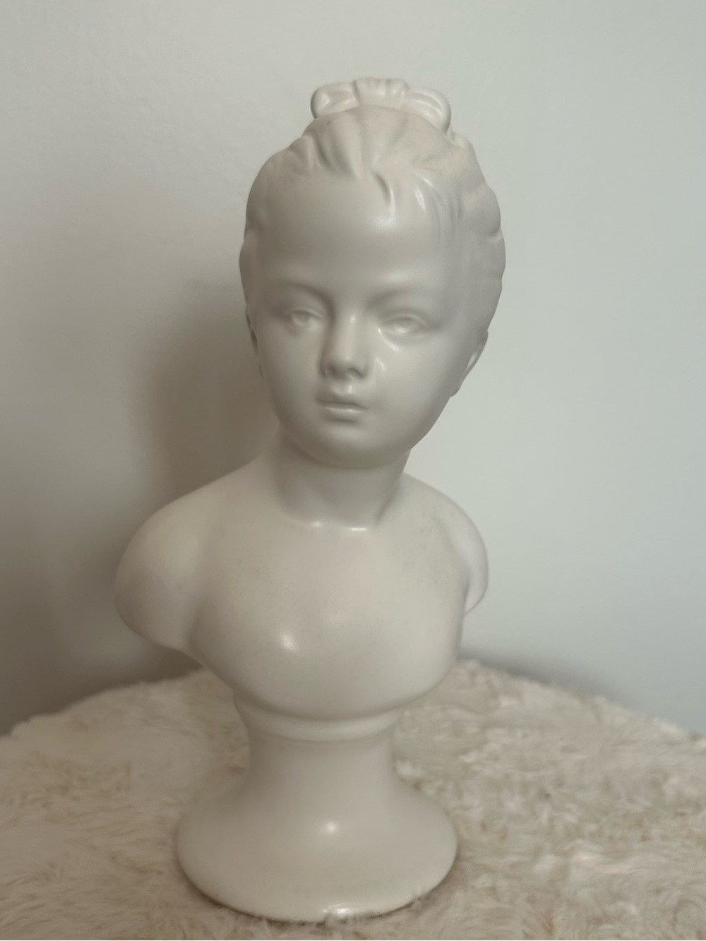 Vintage NAPCO Napcoware Japanese Ceramic Bust Sculpture of Young Girl